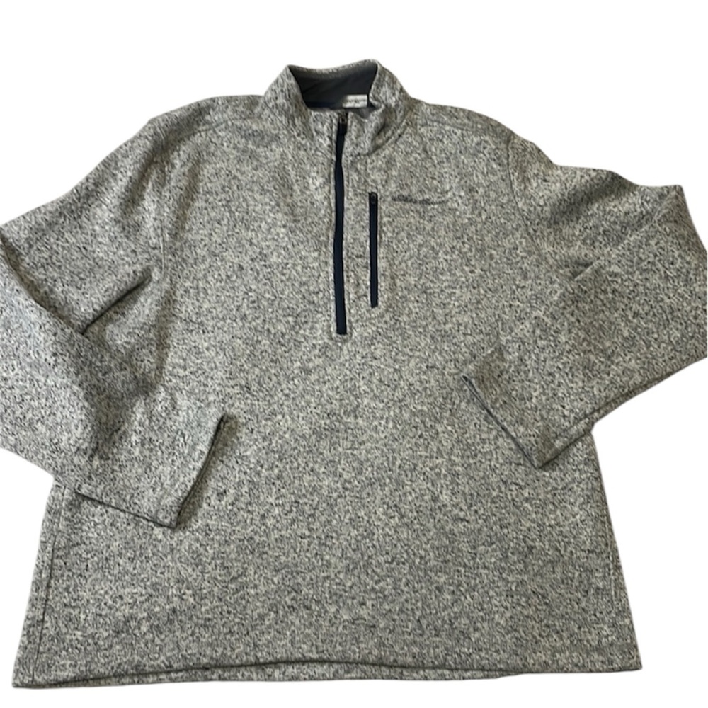 Eddie Bauer Heathered Gray Quarter‎ Zip